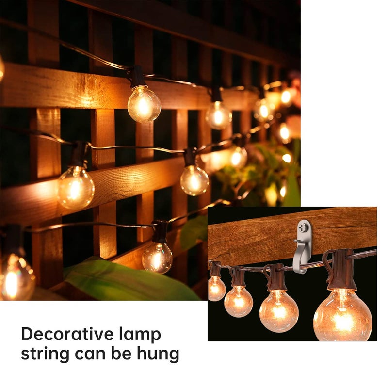 Elrswy Light Hanger Hooks Screw Hooks for Hanging Christmas Light Light Wire and Led Fairy Led Light Clips Stainless Steel 20 Pack - Image 2